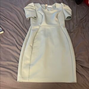 Cream Puff Sleeve Sheath Mini Dress for Wedding Guest
